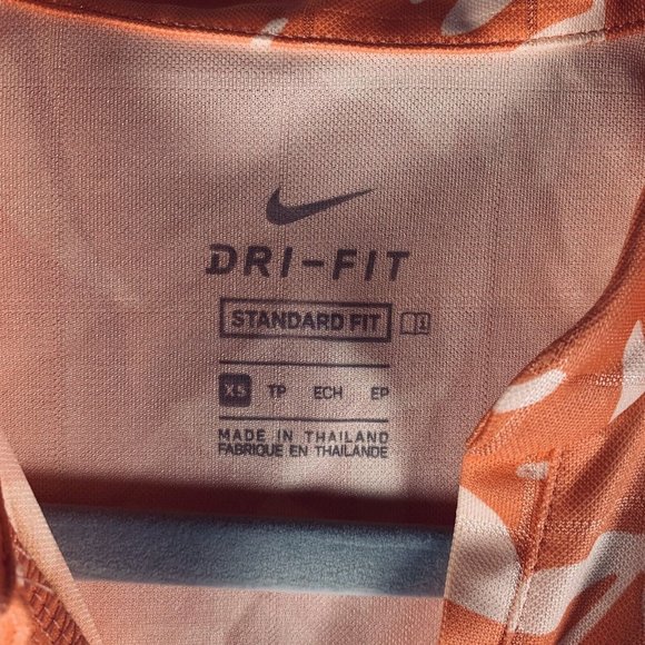Nike Blouse Top‎ Tank Women's XS Orange Floral Print Golf Standard-Fit 7385 - Picture 5 of 9